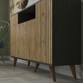 Consola, Cordelia, FRN-9004-1, 140x91x35 cm, PAL, Lemn / Negru / Pin Atlantic
