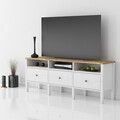 Comoda TV, Cordelia, FRN-10003, 150x57x35 cm, PAL, Maro/Alb