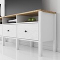 Comoda TV, Cordelia, FRN-10003, 150x57x35 cm, PAL, Maro/Alb