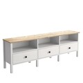 Comoda TV, Cordelia, FRN-10055, 180x60x35 cm, PAL, Maro/Alb
