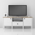 Comoda TV, Cordelia, FRN-10057, 150x60x35 cm, PAL, Maro/Alb