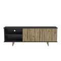 Comoda TV, Cordelia, FRN-9002-3, 180x64x35 cm, PAL, Lemn / Negru / Pin Atlantic