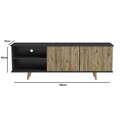 Comoda TV, Cordelia, FRN-9002-3, 180x64x35 cm, PAL, Lemn / Negru / Pin Atlantic