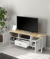 Comoda TV, Cordelia, FRN-20057, 150x58x35 cm, PAL, Maro/Alb