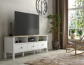 Comoda TV, Cordelia, FRN-20055, 160x58x35 cm, PAL, Maro/Alb