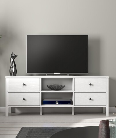 Comoda TV, Cordelia, FRN-20002, 160x62x35 cm, PAL, Maro/Alb