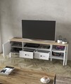 Comoda TV, Cordelia, FRN-20056, 180x58x35 cm, PAL, Maro/Alb