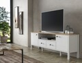 Comoda TV, Cordelia, FRN-20056, 180x58x35 cm, PAL, Maro/Alb