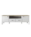 Comoda TV, Cordelia, FRN-20056, 180x58x35 cm, PAL, Maro/Alb