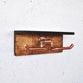 Raft de perete, Evila Originals, Cop055, 40x16x14 cm, Lemn, Nuc / Rose Gold