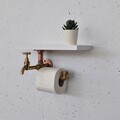 Raft de perete, Evila Originals, Cop057, 30x14x15 cm, Lemn, Alb
