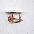 Raft de perete, Evila Originals, Cop057, 30x14x15 cm, Lemn, Alb