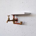 Raft de perete, Evila Originals, Cop057, 30x14x15 cm, Lemn, Alb