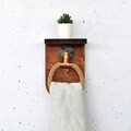 Raft de perete, Evila Originals, Cop059, 16x11x25 cm, Lemn, Maro