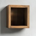 Raft de perete, Evila Originals, Raf279, 14x15x7 cm, Lemn masiv, Negru