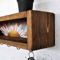 Raft de perete, Evila Originals, Raf293, 40x10x10 cm, Lemn masiv, Lemn