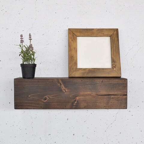 Raft de perete, Evila Originals, Raf300, 13x40x11 cm, Lemn masiv, Lemn