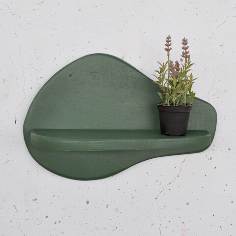 Raft de perete, Evila Originals, Meh220, 35x23x11 cm, Placaj, Verde