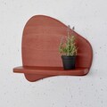 Raft de perete, Evila Originals, Meh221, 35x32x11 cm, Placaj, Rosu