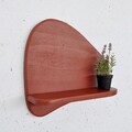 Raft de perete, Evila Originals, Meh221, 35x32x11 cm, Placaj, Rosu