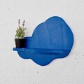 Raft de perete, Evila Originals, Meh223, 35x25x11 cm, Placaj, Albastru