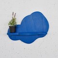 Raft de perete, Evila Originals, Meh223, 35x25x11 cm, Placaj, Albastru