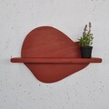 Raft de perete, Evila Originals, Meh225, 35x28x11 cm, Placaj, Portocaliu