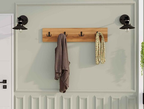 Cuier de perete, Elegance, Dörtlü, 80x15x1 cm, PAL, Maro