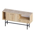 Consola, Elegance, Freya, 150x80x40 cm, PAL, Stejar safir / negru