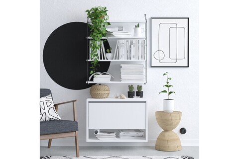 Raft de perete, Elegance, Pomme, PAL, Alb