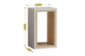 Masuta, Elegance, Nancy, 30x50x25 cm, PAL, Stejar Safir / Alb