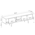 Comoda TV, Elegance, Riena, 180x55x40 cm, PAL, Maro