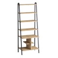 Corp biblioteca, Elegance, Oliva, 64x170x35 cm, PAL, Stejar safir / negru