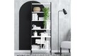 Corp biblioteca, Elegance, Bruno, 64x170x35 cm, PAL, Alb/Negru