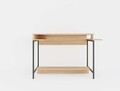 Birou, Elegance, Balista, 113x74x57 cm, PAL, Stejar safir / negru