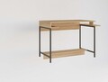 Birou, Elegance, Balista, 113x74x57 cm, PAL, Stejar safir / negru