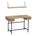 Birou, Elegance, Dixie, 120x74x60 cm, PAL, Stejar safir / negru