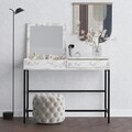Masa de machiaj, Hanah Home, Linda, 100x45x75 cm, Marmura Carrara
