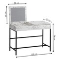 Masa de machiaj, Hanah Home, Linda, 100x45x75 cm, Marmura Carrara