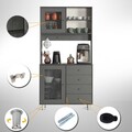 Dulap multifunctional, Comforty, Grano 96, 96x187x40 cm, PAL, Antracit