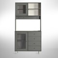 Dulap multifunctional, Comforty, Grano 96, 96x187x40 cm, PAL, Antracit