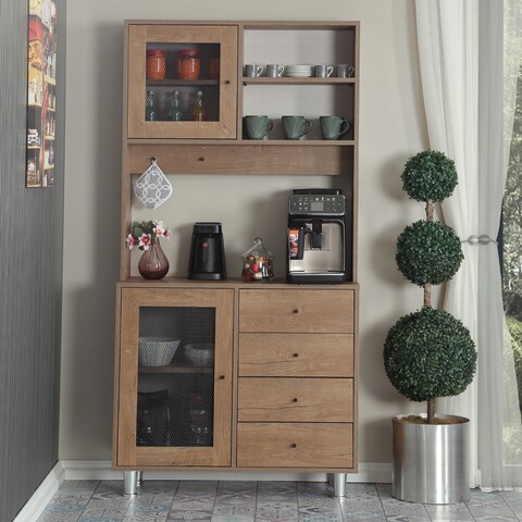 Dulap multifunctional, Comforty, Grano 96, 96x187x40 cm, PAL, Stejar caucazian