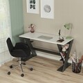 Birou, Comforty, Lungo, 140x73x60 cm, PAL, Antracit/Alb
