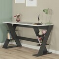 Birou, Comforty, Lungo, 140x73x60 cm, PAL, Antracit/Alb
