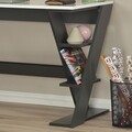 Birou, Comforty, Lungo, 140x73x60 cm, PAL, Antracit/Alb