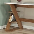 Birou, Comforty, Lungo, 140x73x60 cm, PAL, Stejar închis / Alb