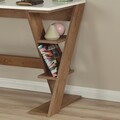 Birou, Comforty, Lungo, 140x73x60 cm, PAL, Stejar închis / Alb