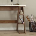 Birou, Comforty, Lungo, 140x73x60 cm, PAL, Stejar închis / Alb