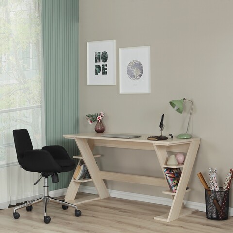 Birou, Comforty, Lungo, 140x73x60 cm, PAL, Stejar deschis