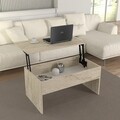 Masuta de cafea, Dovelle, Akilli, 90x52x45 cm, PAL, Travertin